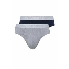 Трусы Hanro Cotton Essentials, размер S, синий, серый