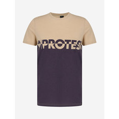 Футболка PROTEST Protest SS24 Male single dyed t-shirt, размер 54, бежевый