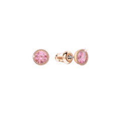 Серьги пусеты SWAROVSKI, кристаллы Swarovski, золотистый