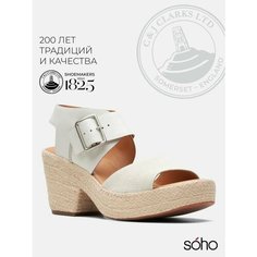 Босоножки Clarks, размер 37 EU, серый