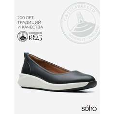 Балетки Clarks, размер 36, черный