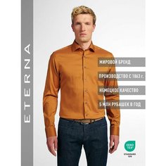 Рубашка Eterna Slim Fit, размер 44, темно-оранжевый
