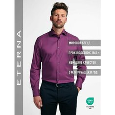 Рубашка Eterna Modern Fit, размер 42, фиолетовый