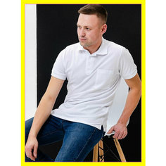 Поло, размер 46, white Без бренда