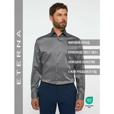 Рубашка Eterna Comfort Fit, размер 40, серый