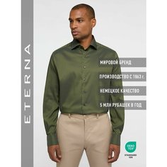 Рубашка Eterna Modern Fit, размер 44, зелeный