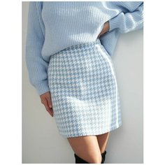 Юбка WONDERCLO, размер 52/XXXL, белый, голубой