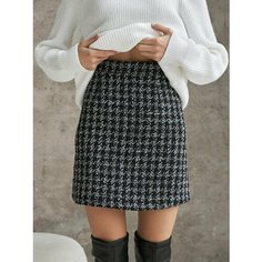 Юбка WONDERCLO, размер 52/XXXL, белый, черный
