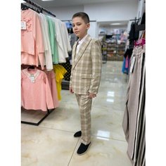 Костюм классический , размер 56, коричневый AMG Style