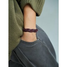 Плетеный браслет SHERWD, 1 шт., размер 16 см, бордовый