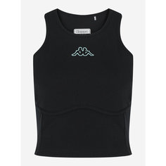 Майка Kappa Sport Logo Womens Rib Bra, размер 48, черный
