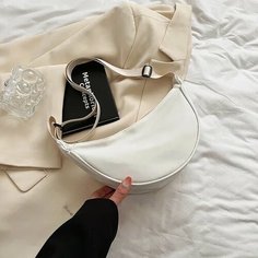 Сумка кросс-боди , фактура гладкая, белая Без бренда