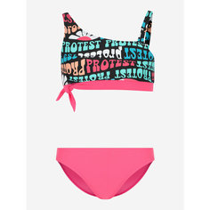 Пляжный комплект PROTEST Surf Girls Bikinis, размер 152, малиновый