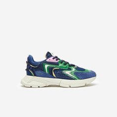 Кроссовки LACOSTE, размер T5, синий/зеленый