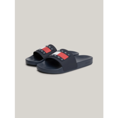 Шлёпанцы Tommy Jeans ESSENTIAL BADGE POOL SLIDES, размер 40 EU, dark night navy
