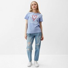 Футболка Lets Go, 1 шт., размер 46, голубой