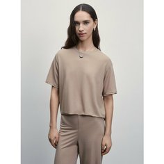 Топ Zarina, размер L (RU 48)/170, темно-бежевый/песочный