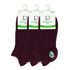 Носки Raffaello Socks, комплект, 3 пары, размер 41-44, бордовый