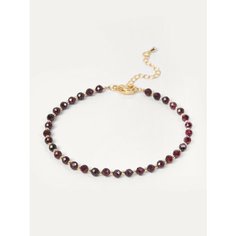 Браслет на ногу BL Jewelry, длина 23 см, 1 шт., бордовый