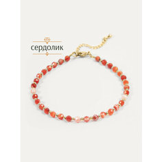Браслет на ногу BL Jewelry, длина 21 см, 1 шт., оранжевый