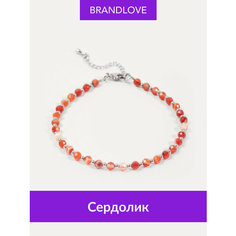 Браслет на ногу BL Jewelry, длина 23 см, 1 шт., оранжевый