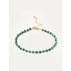 Браслет на ногу BL Jewelry, длина 23 см, 1 шт., зеленый