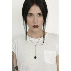 Колье KATE SHO, стекло, длина 43 см, черный