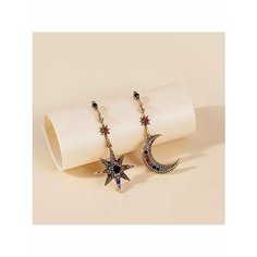 Серьги пусеты, эмаль, синий, черный, желтый, красный be Self True Jewel