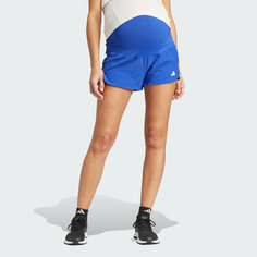 Шорты adidas Pacer Woven Stretch Training Maternity, размер L, semi lucid blue