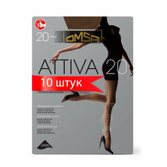 Колготки Omsa Attiva 20 XXL, 20 den, 10 шт., размер 6, fumo