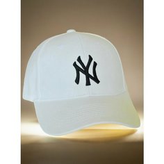 Бейсболка мужская NY для мужчин и женщин, размер 55-58, белый Нет бренда