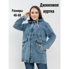 Куртка джинсовая , размер 48, синий Kiriko