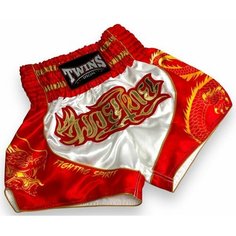 Трусы боксерские Twins Special Muay Thai, размер M, белый, красный