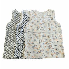 Майка Сказка, 3 шт., размер 92/98, белый, оранжевый, синий