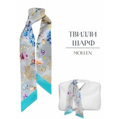 Шарф Mollen для женщин,87х6 см, серый