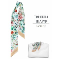 Шарф Mollen для женщин,87х6 см, бежево-белый