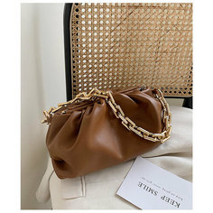 Сумка ECS, фактура гладкая, коричневый