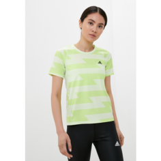 Футболка adidas ADIDAS RN FAST AOP TEE - T-SHIRTS HD7029, размер XS, зеленый