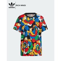 Футболка adidas ADIDAS RICH MNISI LOOSE TSHIRT - T- SHIRTS HC4474, размер E32, мультиколор