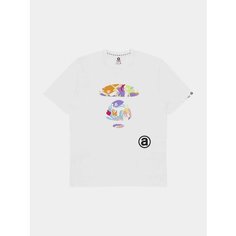 Футболка AAPE BY A BATHING APE Moonface Camo Graphic, размер L, белый