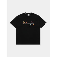 Футболка AAPE BY A BATHING APE Pac-Man Graphic Printed Tee, размер S, черный