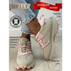 Кроссовки Shelly, размер 38, серый/розовый