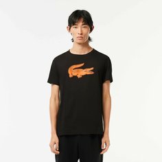 Футболка LACOSTE, размер T3, черный/оранжевый