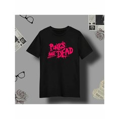 Футболка punks not dead, размер S, черный Моя маikа