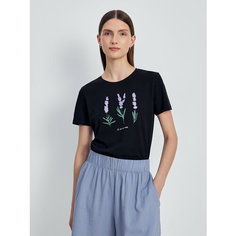 Футболка FINN FLARE из хлопка свободная, размер M(170-92-98), черный