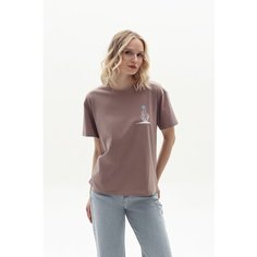 Футболка МАКОВЦВЕТ, размер M/L, коричневый