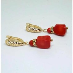 Серьги с подвесками ARMONIA, коралл, красный