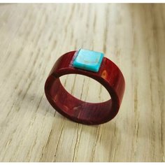 Кольцо RetroGlow, дерево, размер 19, ширина 5 мм, коричневый