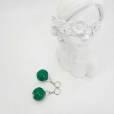 Серьги PJ Murano, стекло, зеленый