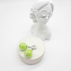 Серьги PJ Murano, стекло, зеленый